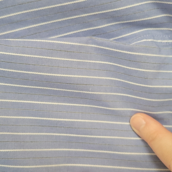 Calvin Klein Men's Blue and White Shirt- Size 16 1/2 - Picture 9 of 10